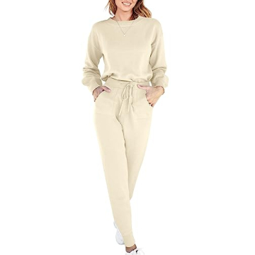 Stylish ANRABESS Women's Two Piece Sweater Sets Lounge Wear