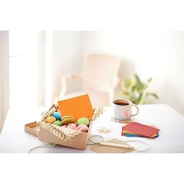 American Greetings Single Panel Blank Cards with Envelopes, Earthtone Colors (100-Count)