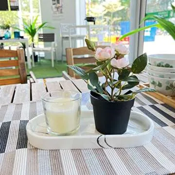Elegant Bathroom Vanity Tray with Qtip Holders