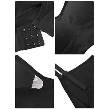 4 Pieces Neck Bralettes Wireless Cami Bra Tank Top Bra Sports Bra for Women Girls (Black, Brown, Army Green, White,Small)