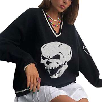 Women's Floral Print Sweater Y2K Long Sleeve V Neck Button Down Cardigan Sweet Open Front Knit Coat 90s Outerwear Tops