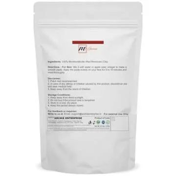 mGanna 100% Natural Moroccan Red Clay Powder for Anti-Ageing & Skin firming, Hair Masks, Scrubs, Cre...