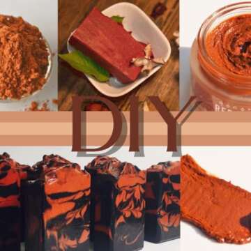 mGanna 100% Natural Moroccan Red Clay Powder for Anti-Ageing & Skin firming, Hair Masks, Scrubs, Creams and Soap Making 0.5 LBS / 227 GMS