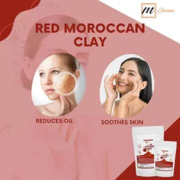 mGanna 100% Natural Moroccan Red Clay Powder for Beauty