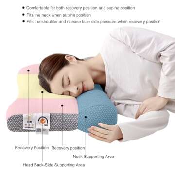 OTONIS Ergonomic Pillow for Neck and Shoulder Pain, Neck Pillow Orthopedic Correction Repair Tractio...