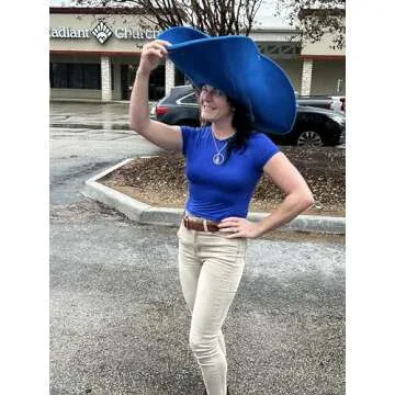 FUNSTITUTION Cowboy Hat, Giant Foam Cowboy Hat - Oversized Hat - Silly, Crazy and Funny Hats for Adults and Kids - Huge Hat - Yellow Hat