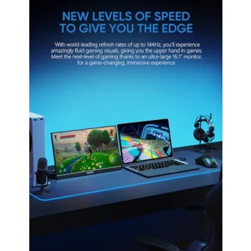 ARZOPA 16.1'' 144Hz Gaming Monitor for Gamers