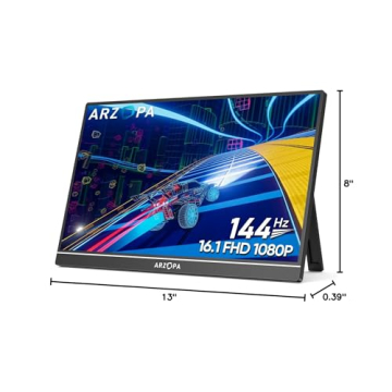 ARZOPA 16.1'' 144Hz Gaming Monitor for Gamers