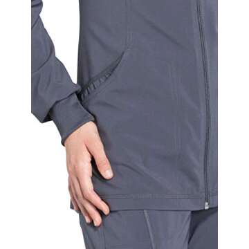 Infinity Cherokee Zip Front Womens Scrub Jacket 4-Way Stretch with Superior Performance and Comfort for Nurse CK370A