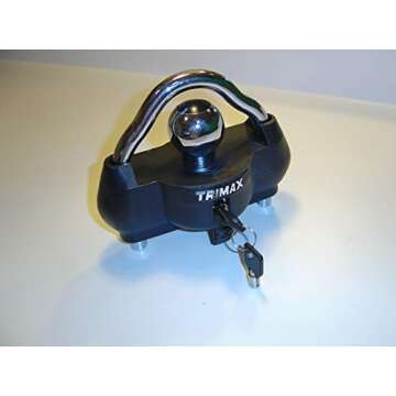 Trimax UMAX 100 Trailer Lock - Dual-Purpose Hitch Lock for Ultimate Security