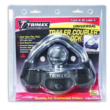 Trimax UMAX 100 - Ultimate Trailer Lock for Hitch Security