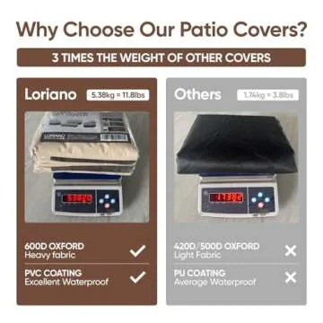 loriano Patio Furniture Cover Set, 4 Piece Outdoor Furniture Cover Waterproof, 600D Heavy Duty Lawn ...