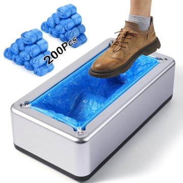 Shoe Covers Dispenser with 200 Disposable Non-Slip Shoe Covers