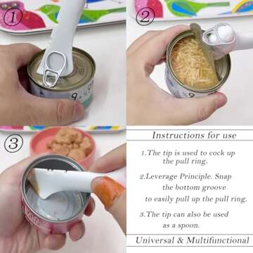 DORUI 3 Pcs Pet Food Can Lids & One Can Spoon | Cute Paw Shape Opener Spatula Cat Wet Food Spoon | Universal BPA Free Silicone Can Spoon & Covers for Dog Cat Cans(Pink)