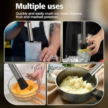 Ohtomber 8" Stainless Steel Muddler for Cocktails