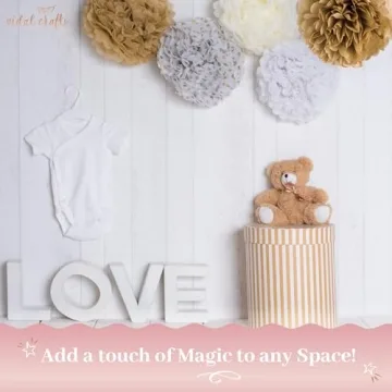 Vidal Crafts 20 Pcs Tissue Paper Pom Poms Kit for Events