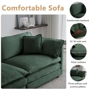 Mikibama Modular Sectional Sofa - Comfortable U Shaped Couch