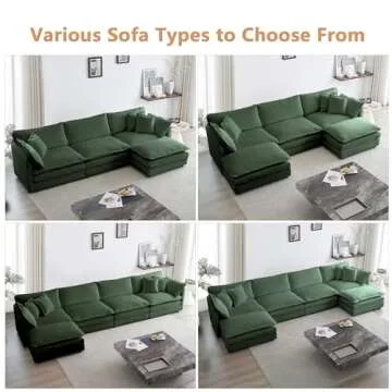 Mikibama Modular Sectional Sofa - Comfortable U Shaped Couch