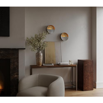 Exquisite Eclipse Metal Wall Sconce Candle Holders Set