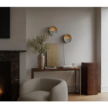 Exquisite Eclipse Metal Wall Sconce Candle Holders Set