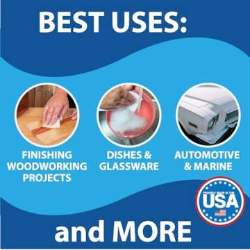 Peachtree Woodworking 10 Pack of White Non Scratch Non-Woven Pads for Cleaning/Polishing and Multi Purpose Use in Your Home • Workshop or DIY Garage Shop Made in The USA