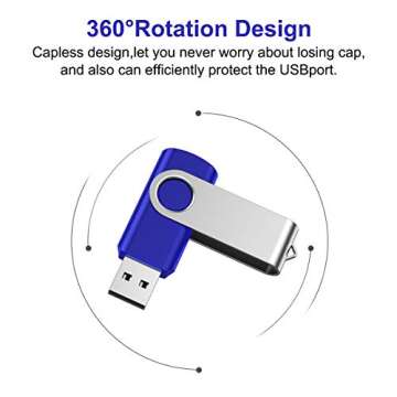Vibrant 64GB USB Flash Drive 3 Pack with Lanyards