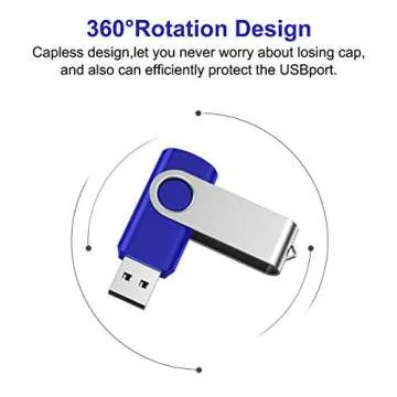 Vibrant 64GB USB Flash Drive 3 Pack with Lanyards