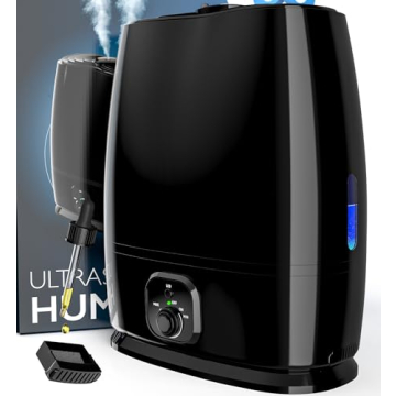 Everlasting Comfort Cool Mist Humidifiers for Bedroom 6L - Humidifier Large Room No-Filter, Quiet Ai...