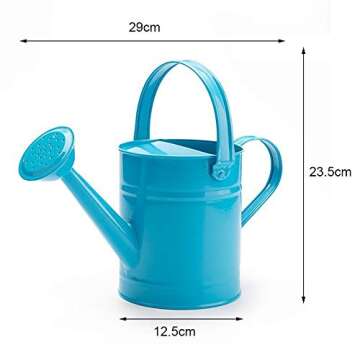 RTWAY 1.5L Metal Watering Can for Kids & Adults