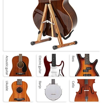 SNIGJAT Acoustic Guitar Stand - Elegant Wood for Music Lovers