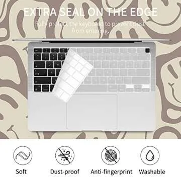 Watbro Compatible MacBook Air 13 inch Laptop case 2020 2019 2018 Release A2337 M1/A2179/A1932, Retro 70's Modern Pattern case, Suitable for MacBook Air 2020 with Touch ID