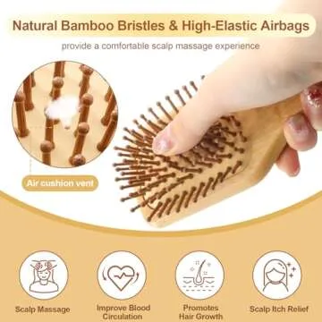 Eco-Friendly Bamboo Hair Brush for All Hair Types - Arshray