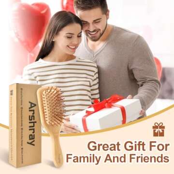 Eco-Friendly Bamboo Hair Brush for All Hair Types - Arshray