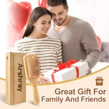 Eco-Friendly Bamboo Hair Brush for All Hair Types - Arshray