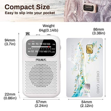 PRUNUS J-777 Portable AM FM Radio for All Ages