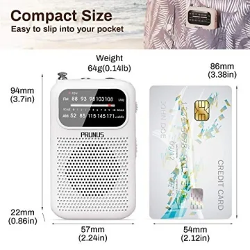 PRUNUS J-777 Portable AM FM Radio for All Ages