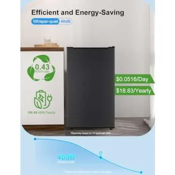 Upright Freezer, 3.2 Cu Ft Mini Small Deep Freezer for 1-2 People, Portable Compact Freezer with 3 Plastic Baffles, 4D Cooling & 40dB Ultra-Quiet, Fast Freeze (-13°F) - Black