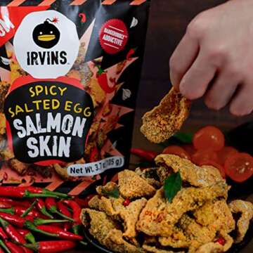 IRVINS Salted Egg Spicy Hot Boom Salmon Skin Chips 105g