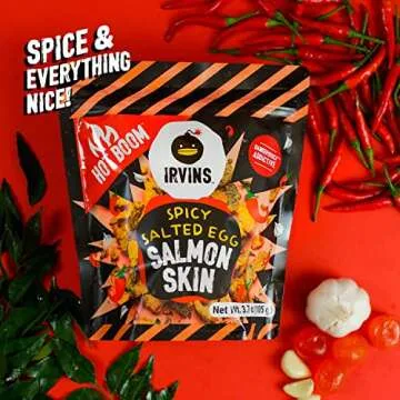 IRVINS Salted Egg Spicy Hot Boom Salmon Skin Chips 105g