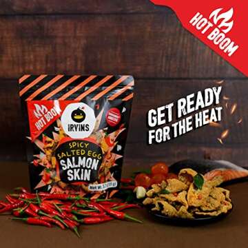 IRVINS Salted Egg Spicy Hot Boom Salmon Skin Chips 105g