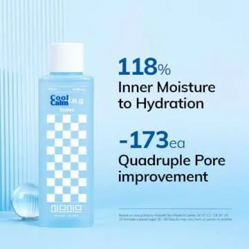 MIMU MIMU Cooling Calming i.n.g Toner｜Korean Facial Toner, Pore Tightening, for Sensitive, Acne-Prone Skin, Trouble Care, Reduce Redness and Breakout, hyaluronic Acid, CICA (260ml / 8.79fl.oz.)