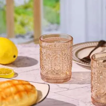 Vintage Amber Glass Set – Perfect Elegant Drinkware