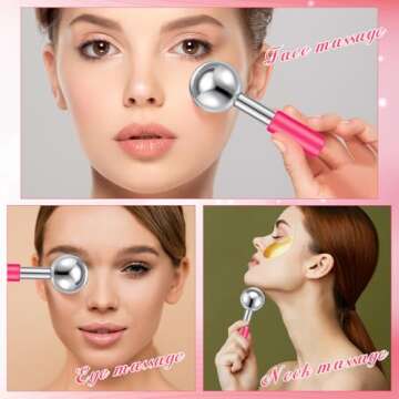 Baderke Ice Globes for Face - Stainless Steel Cooling Roller