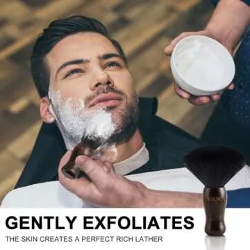 NICEMOVIC 3 IN 1 Barber Neck Duster Brush Set, Professional Barber Accessories Cleaning Supplies, Duster Nylon Brush Hair Cutting Styling Brush Tool (Brown&Black)