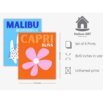 Preppy Canvas Wall Art for Teen Girls Dorm Room Decor