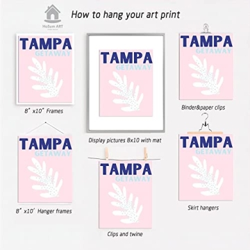 Preppy Canvas Wall Art for Teen Girls Dorm Room Decor