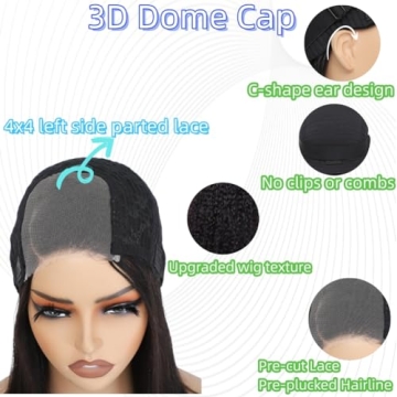 KeepMe 14 Inch Water Wave Bob Glueless Wig for Women