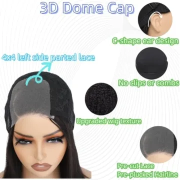 KeepMe 14 Inch Water Wave Bob Glueless Wig for Women