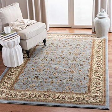 SAFAVIEH Lyndhurst Area Rug - Luxurious Light Blue & Ivory, Stain-Resistant, Easy Care for High Traf...