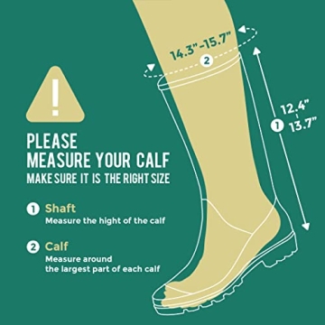 Planone Tall Rain Boots for Women - Stylish Waterproof Adventure Footwear